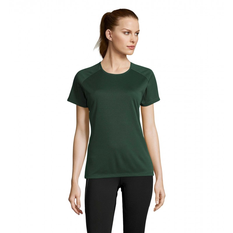 Sol's - Tee-shirt femme manches raglan SPORTY WOMEN - Vert Forêt