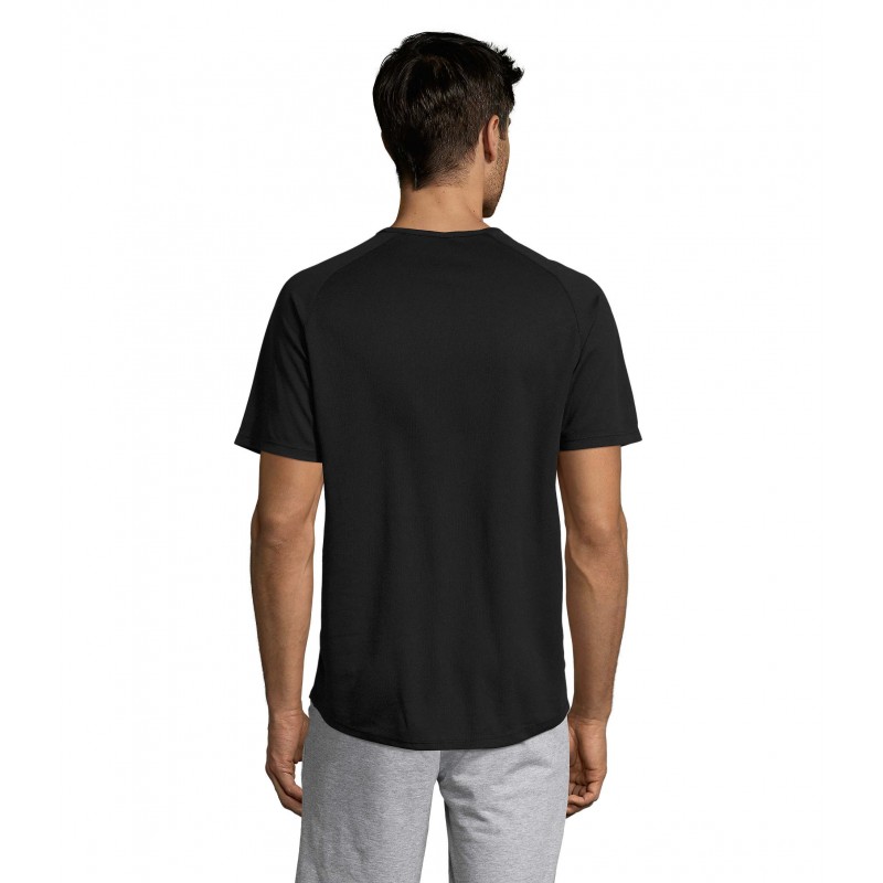 Sol's - Tee-shirt manches raglan SPORTY - Noir