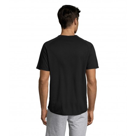 Sol's - Tee-shirt manches raglan SPORTY - Noir