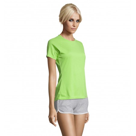 Sol's - Tee-shirt femme manches raglan SPORTY WOMEN - Vert Pomme