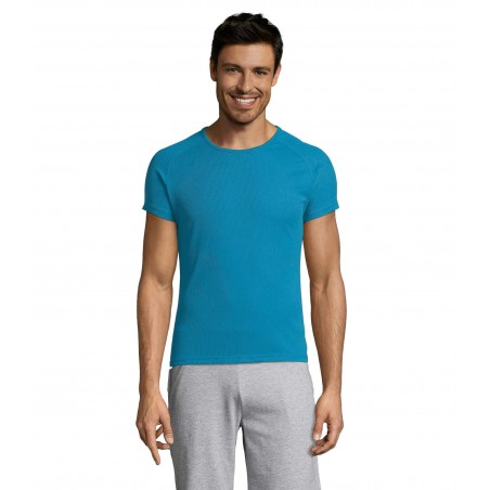 Sol's - Tee-shirt manches raglan SPORTY - Aqua