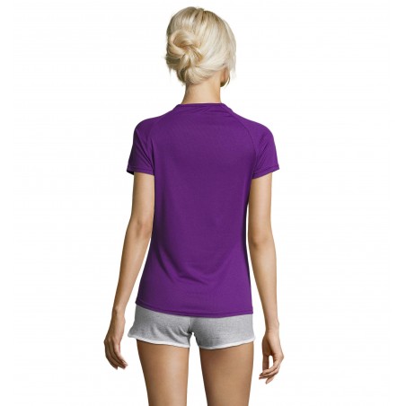 Sol's - Tee-shirt femme manches raglan SPORTY WOMEN - Violet Foncé