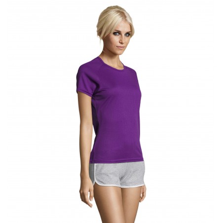 Sol's - Tee-shirt femme manches raglan SPORTY WOMEN - Violet Foncé