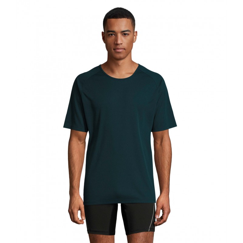 Sol's - Tee-shirt manches raglan SPORTY - Bleu Pétrole