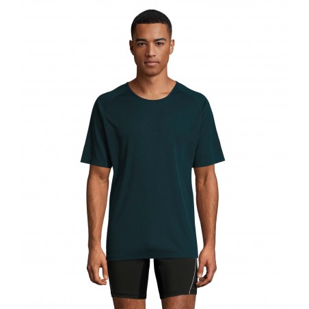 Sol's - Tee-shirt manches raglan SPORTY - Bleu Pétrole