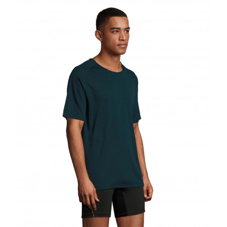 Sol's - Tee-shirt manches raglan SPORTY - Bleu Pétrole