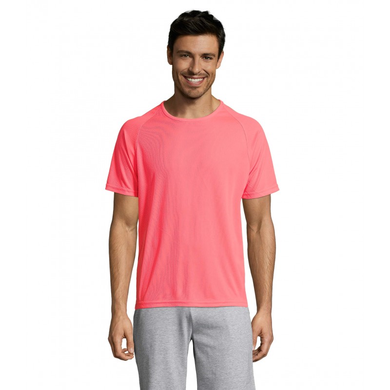 Sol's - Tee-shirt manches raglan SPORTY - Corail Fluo