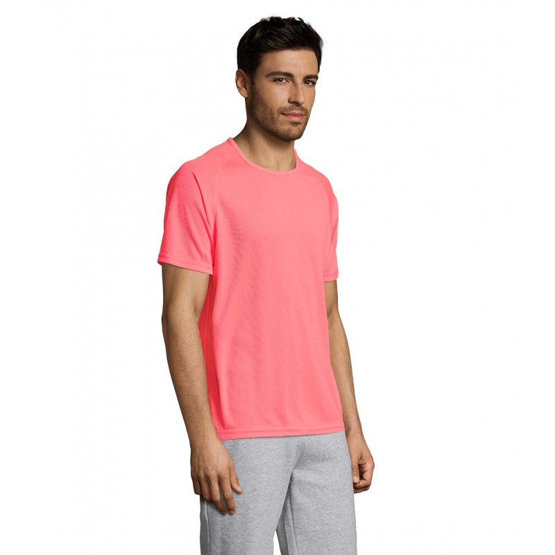 Sol's - Tee-shirt manches raglan SPORTY - Corail Fluo