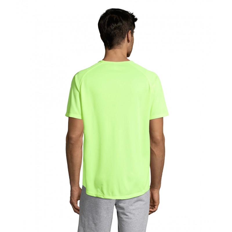 Sol's - Tee-shirt manches raglan SPORTY - Jaune Fluo