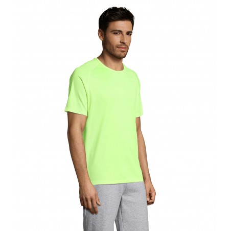 Sol's - Tee-shirt manches raglan SPORTY - Jaune Fluo