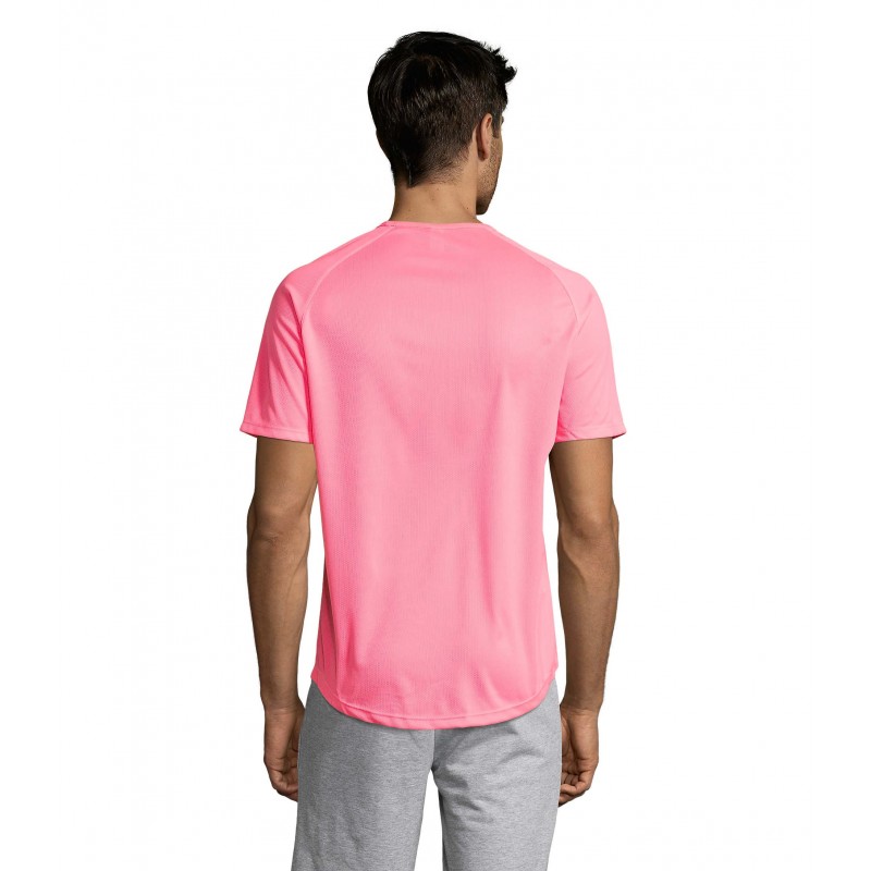 Sol's - Tee-shirt manches raglan SPORTY - Rose Fluo