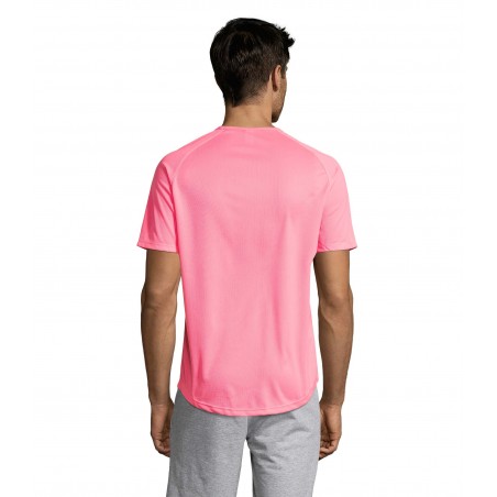 Sol's - Tee-shirt manches raglan SPORTY - Rose Fluo