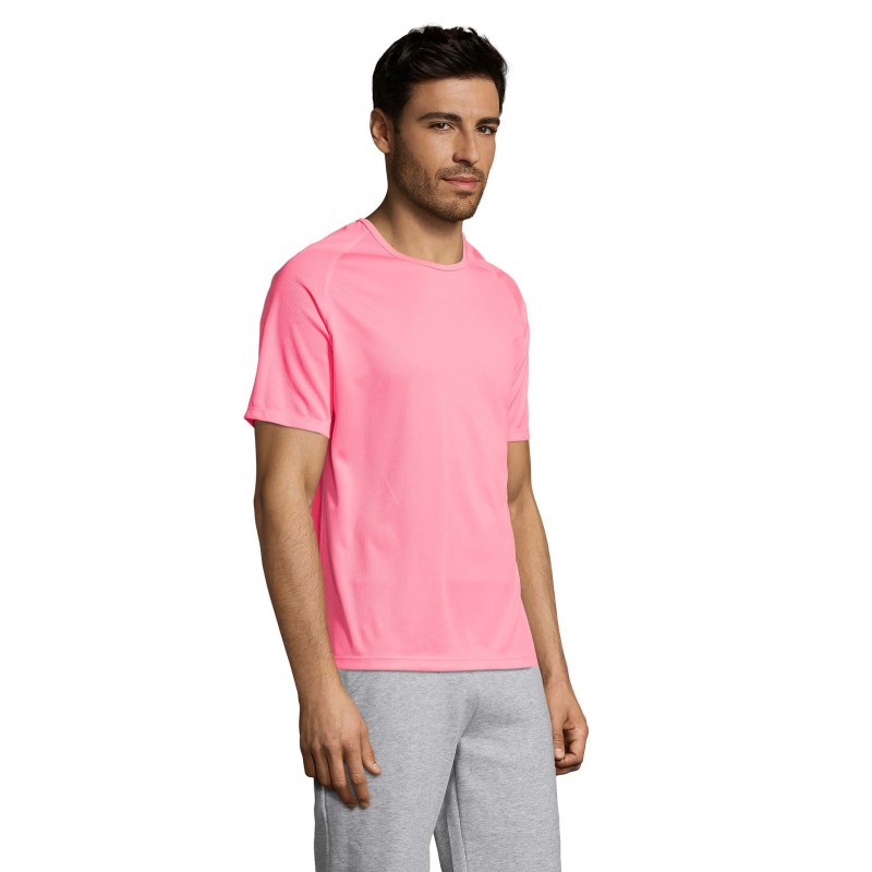 Sol's - Tee-shirt manches raglan SPORTY - Rose Fluo