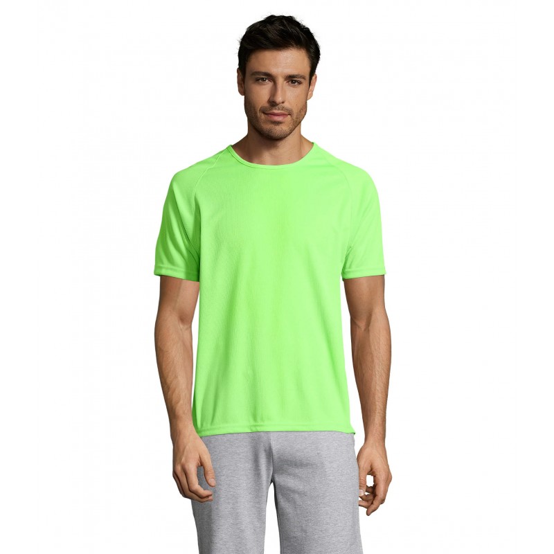 Sol's - Tee-shirt manches raglan SPORTY - Vert Fluo