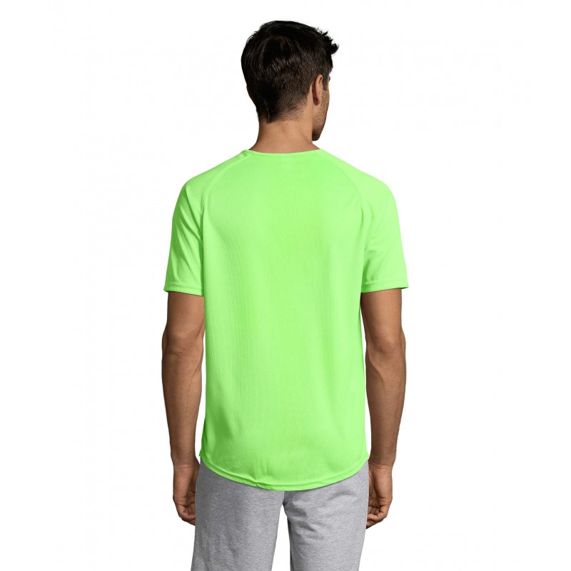 Sol's - Tee-shirt manches raglan SPORTY - Vert Fluo