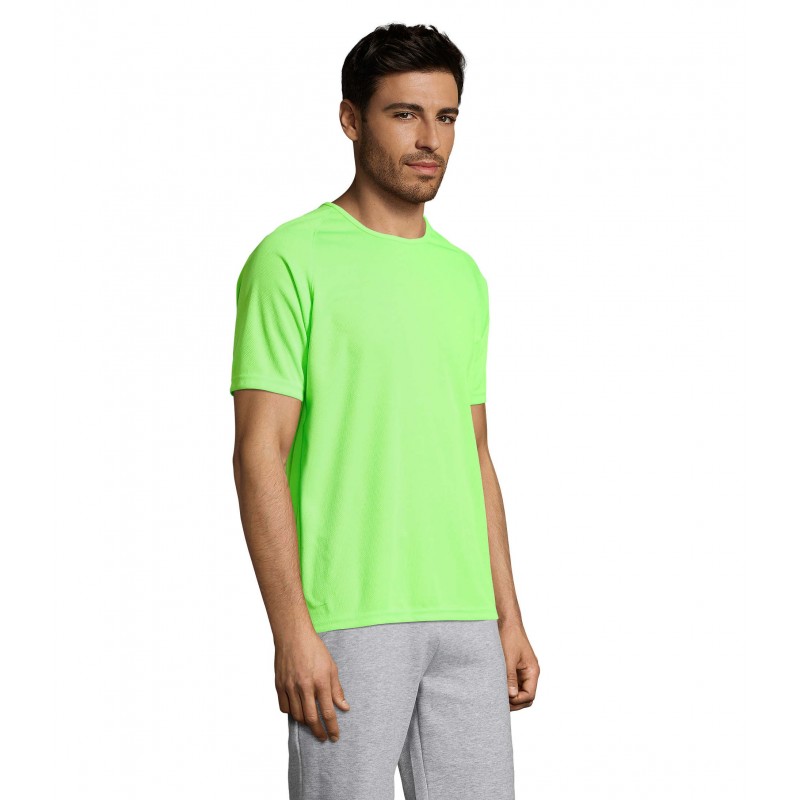 Sol's - Tee-shirt manches raglan SPORTY - Vert Fluo