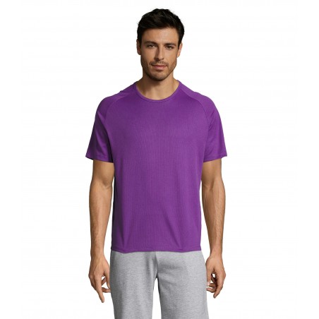 Sol's - Tee-shirt manches raglan SPORTY - Violet Foncé