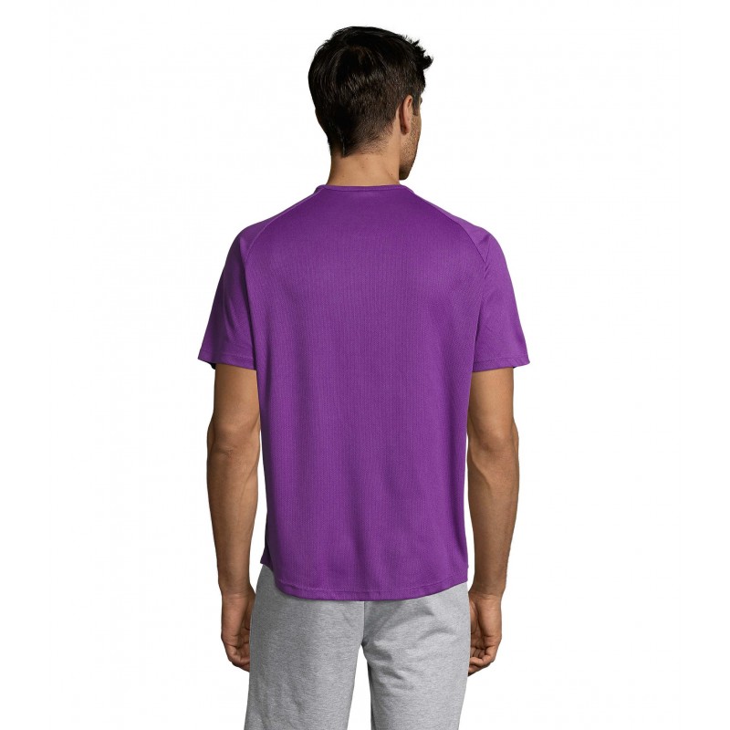 Sol's - Tee-shirt manches raglan SPORTY - Violet Foncé