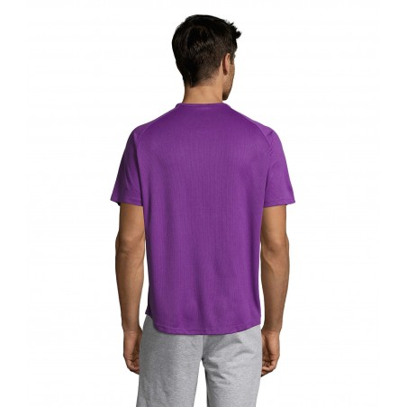 Sol's - Tee-shirt manches raglan SPORTY - Violet Foncé