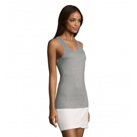 Sol's - Débardeur femme dos nageur JUSTIN WOMEN - Gris Chiné