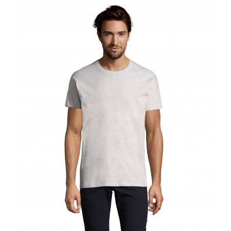 Sol's - Tee-shirt homme col rond IMPERIAL - Blanc Chiné