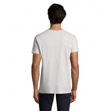 Sol's - Tee-shirt homme col rond IMPERIAL - Blanc Chiné