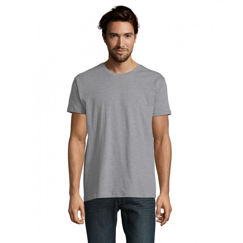 Sol's - Tee-shirt homme col rond IMPERIAL - Gris Chiné