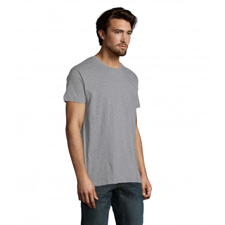 Sol's - Tee-shirt homme col rond IMPERIAL - Gris Chiné