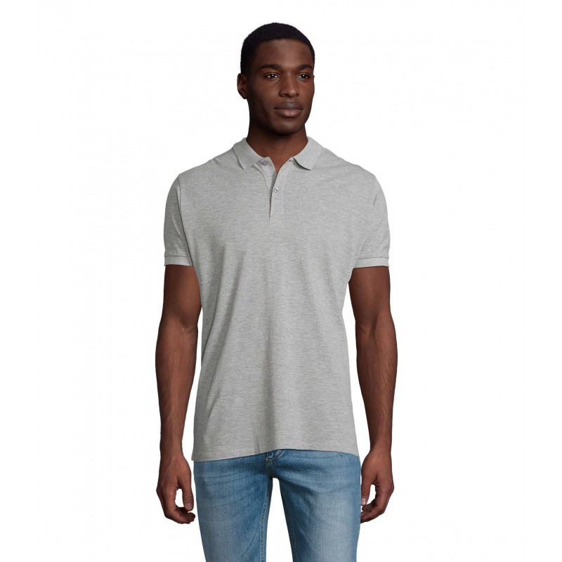 Sol's - Polo homme PLANET MEN - Gris Chiné