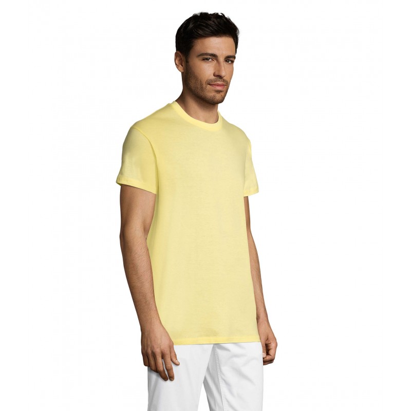 Sol's - Tee-shirt unisexe col rond REGENT - Jaune Pâle