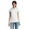 Sol's - Polo femme PASADENA WOMEN - Blanc / Aqua