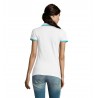 Sol's - Polo femme PASADENA WOMEN - Blanc / Aqua