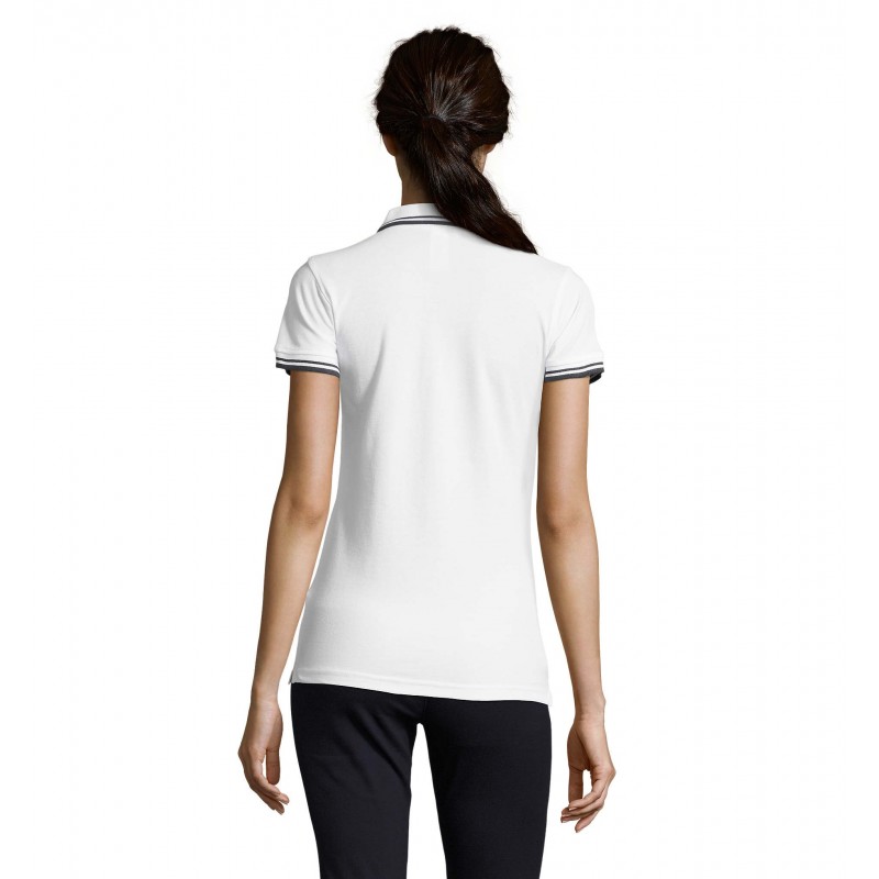 Sol's - Polo femme PASADENA WOMEN - Blanc / Marine