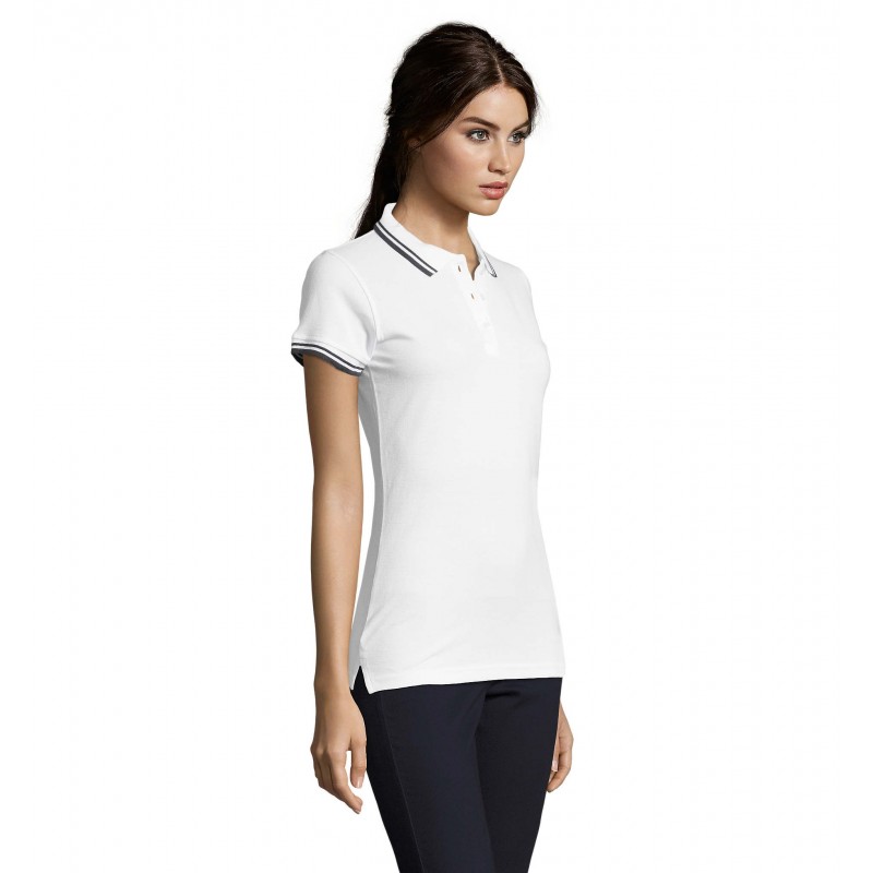 Sol's - Polo femme PASADENA WOMEN - Blanc / Marine