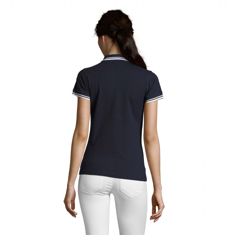 Sol's - Polo femme PASADENA WOMEN - French Marine / Blanc