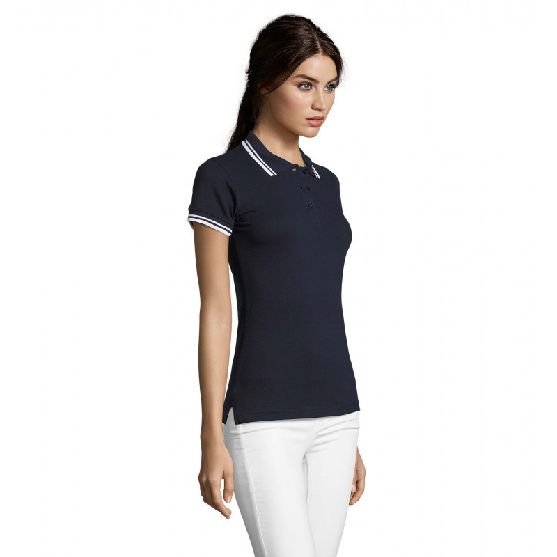 Sol's - Polo femme PASADENA WOMEN - French Marine / Blanc