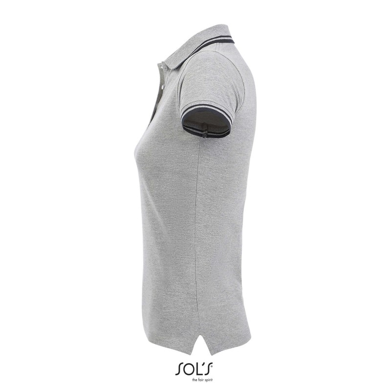 Sol's - Polo femme PASADENA WOMEN - Gris / Marine