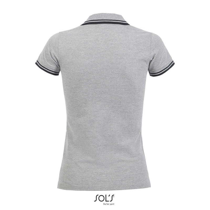 Sol's - Polo femme PASADENA WOMEN - Gris / Marine