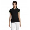 Sol's - Polo femme PASADENA WOMEN - Noir / Lime