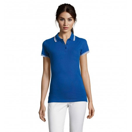 Sol's - Polo femme PASADENA WOMEN - Royal / Blanc