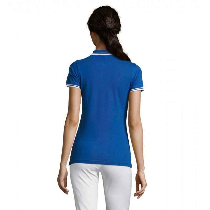 Sol's - Polo femme PASADENA WOMEN - Royal / Blanc