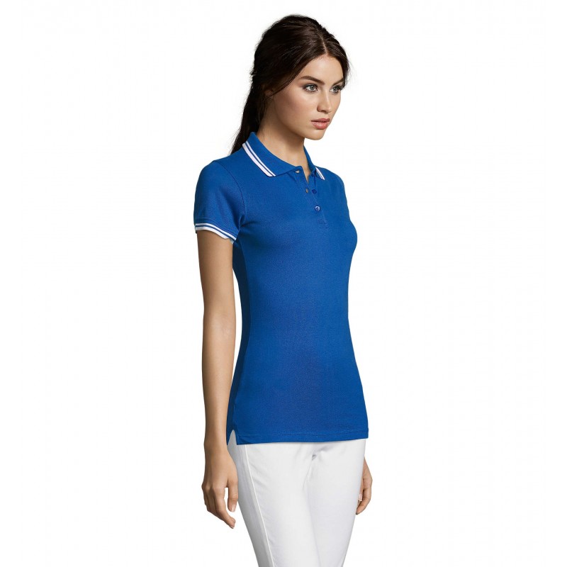 Sol's - Polo femme PASADENA WOMEN - Royal / Blanc