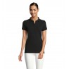 Neoblu - Polo piqué patte cachée femme OWEN WOMEN - Noir Profond