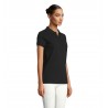 Neoblu - Polo piqué patte cachée femme OWEN WOMEN - Noir Profond