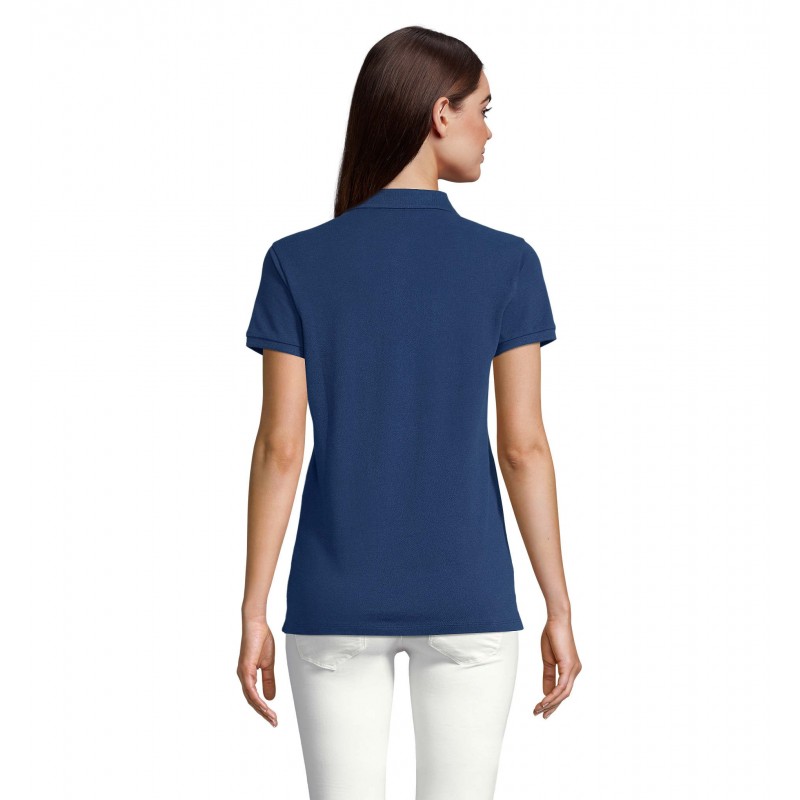 Neoblu - Polo piqué patte cachée femme OWEN WOMEN - Bleu Intense