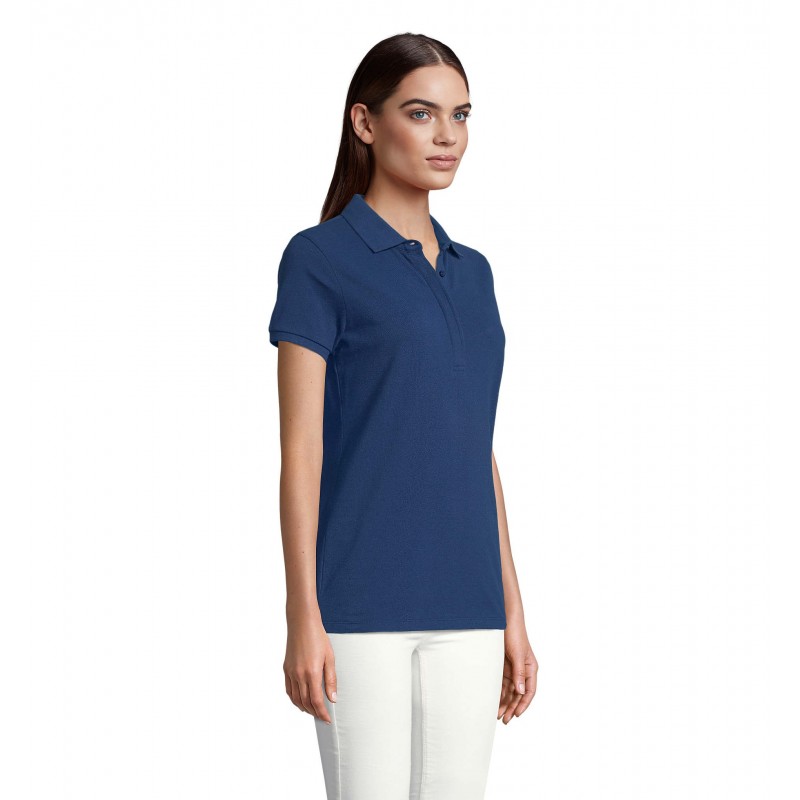Neoblu - Polo piqué patte cachée femme OWEN WOMEN - Bleu Intense
