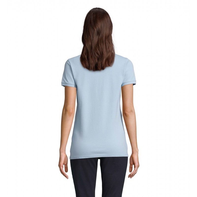 Neoblu - Polo piqué patte cachée femme OWEN WOMEN - Bleu Léger