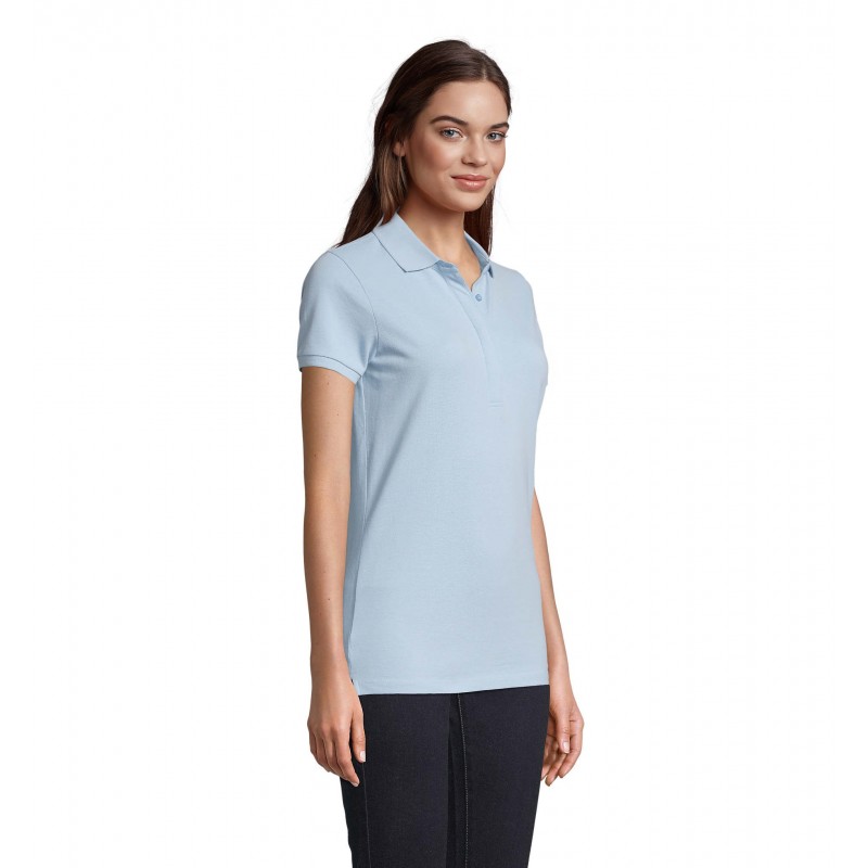 Neoblu - Polo piqué patte cachée femme OWEN WOMEN - Bleu Léger