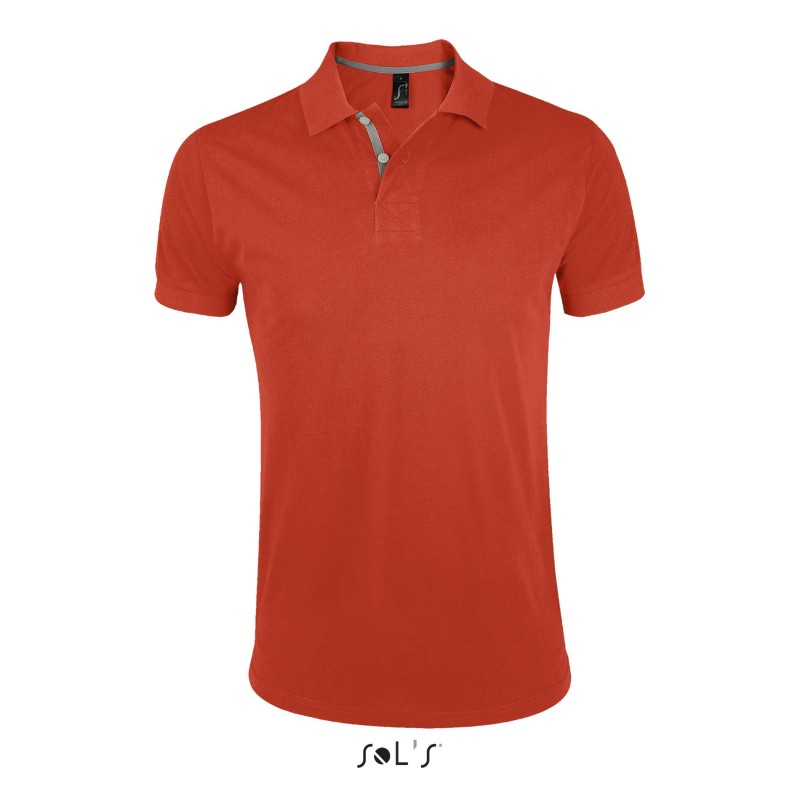 Sol's - Polo homme PORTLAND MEN - Orange Brûlée