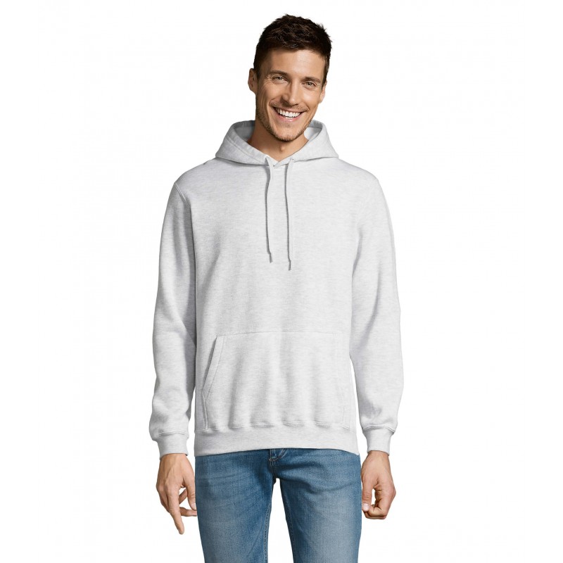 Sol's - Sweat-shirt unisexe à capuche SLAM - Blanc Chiné